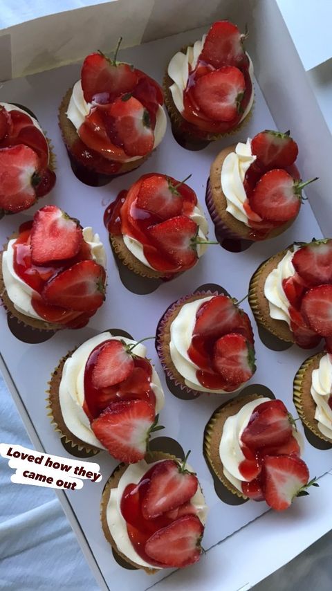 Strawberry Jam Cupcakes